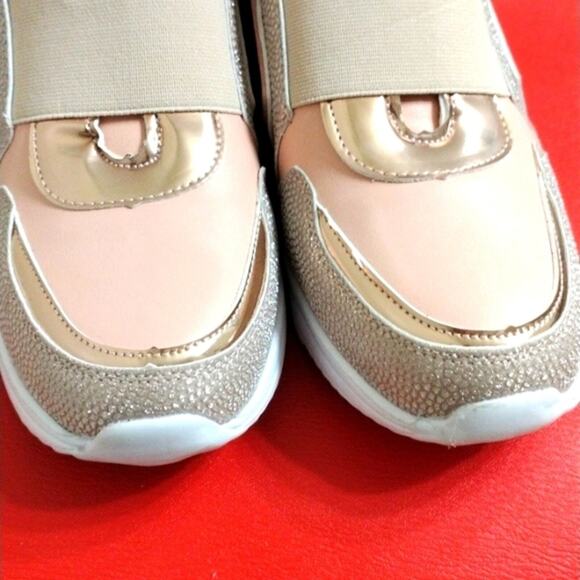 Red Rhino SPARKLE Sneakers Sz 10 Pink Yoga Gym Athleisure Athletic Barbiecore - Picture 3 of 10